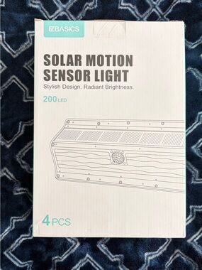 EZBASICS Solar Lights Outdoor, 200 LED Solar Motion
